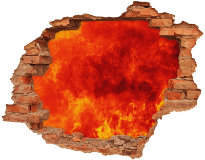 Fototapeta dziura na ścianę Płomienie