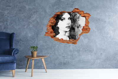 Fototapeta dziura na ścianę Kobieta portret