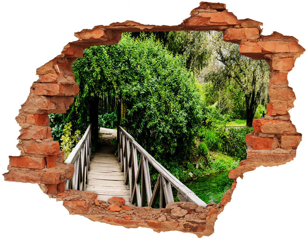 naklejka fototapeta 3D widok Most na rzece