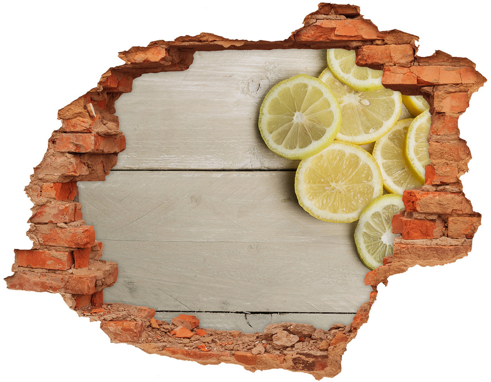 Samoprzylepna naklejka beton Cytryny drewno