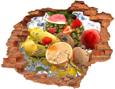 Samoprzylepna naklejka beton Owoce i woda