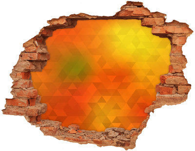 Samoprzylepna dziura ścienna Abstrakcja trójkąty