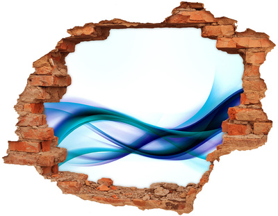 Samoprzylepna dziura ścienna 3D Abstrakcja fale