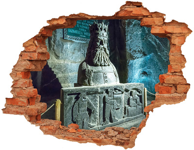 Fototapeta dziura na ścianę 3d Kopalnia soli