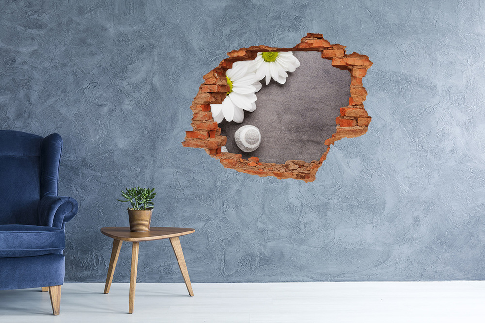 Samoprzylepna dziura naklejka beton Gerbera