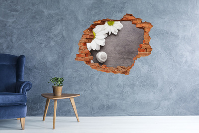 Samoprzylepna dziura naklejka beton Gerbera
