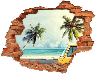 Fototapeta dziura na ścianę Furgonetka plaża