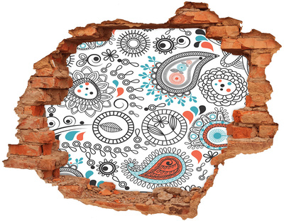 Okleina 3D dziura naklejka Ornamenty