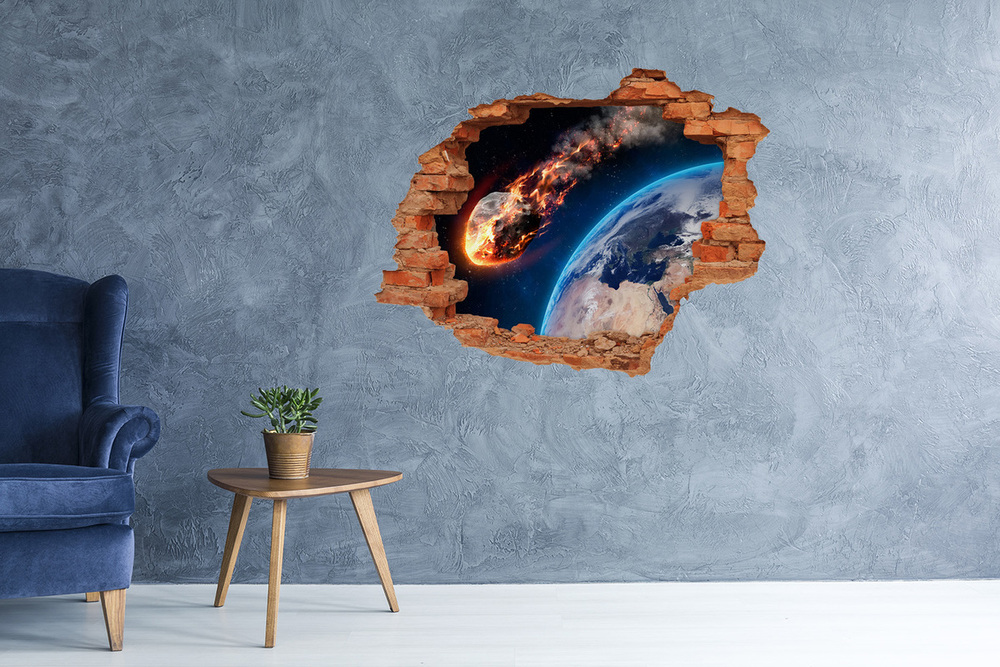 Foto zdjęcie dziura na ścianę Spadający meteor