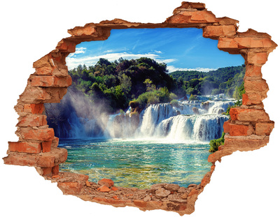 Dziura 3d foto tapeta naklejka Konie w galopie