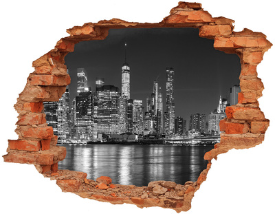 Dziura 3d foto tapeta naklejka Jeleń o wschodzie
