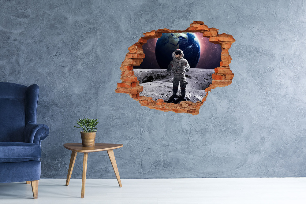Foto zdjęcie dziura na ścianę Astronauta