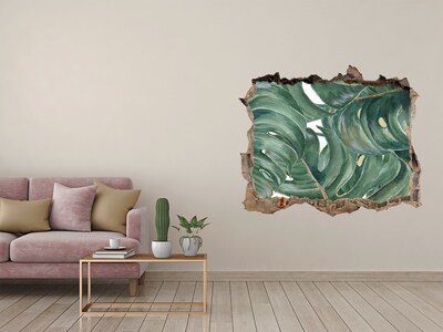 Naklejka 3D dziura samoprzylepna Monstera