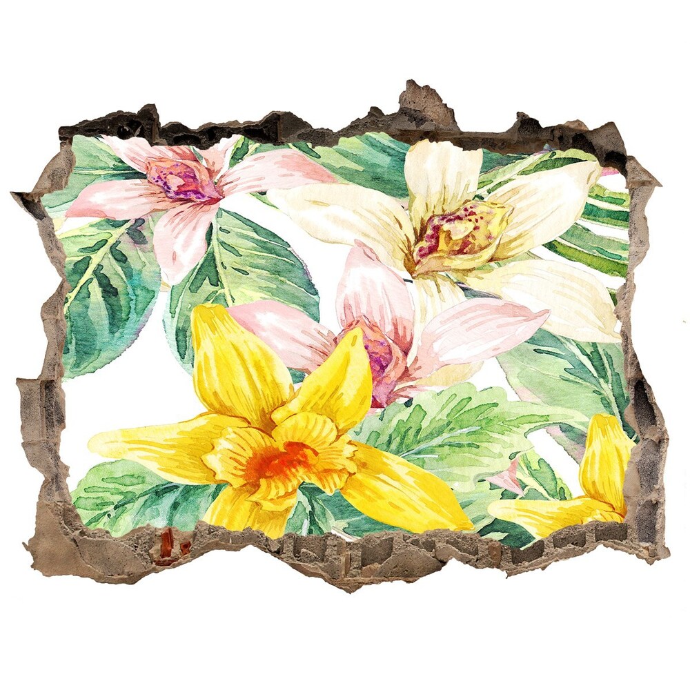 Naklejka 3D dziura samoprzylepna Orchidea
