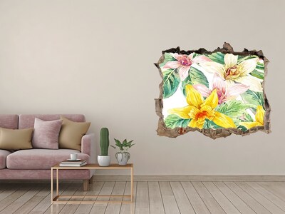 Naklejka 3D dziura samoprzylepna Orchidea