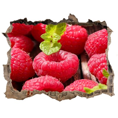 Naklejka 3D dziura na ścianę samoprzylepna Maliny