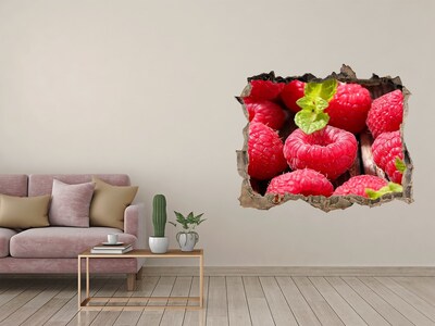 Naklejka 3D dziura na ścianę samoprzylepna Maliny