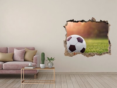 Fototapeta dziura na ścianę 3d Piłka nożna