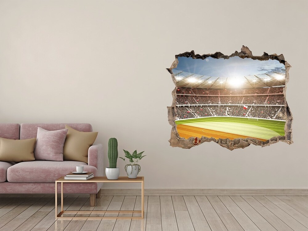 Fototapeta dziura na ścianę 3d Stadion Polska
