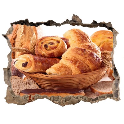 Naklejka 3D dziura na ścianę Pieczywo