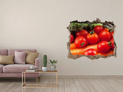 Naklejka 3D dziura samoprzylepna Warzywa