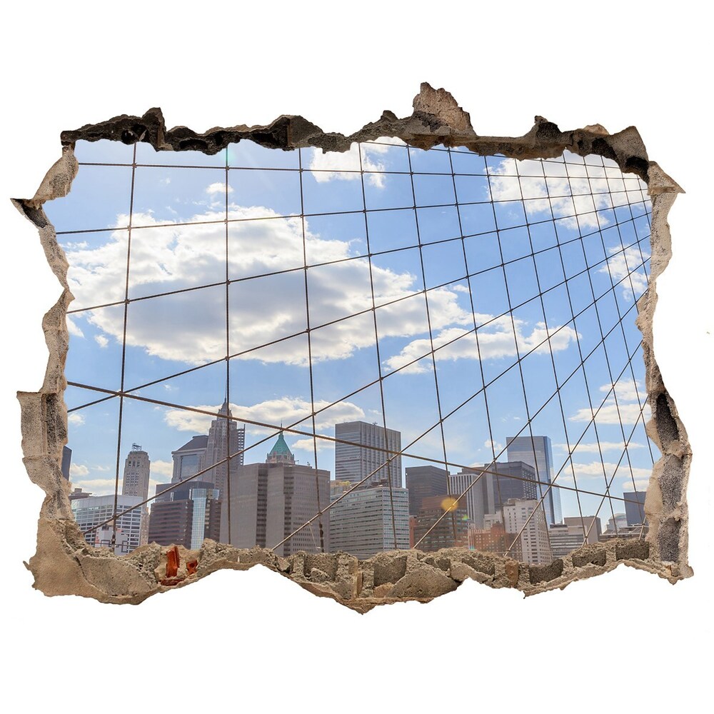 Fototapeta dziura na ścianę 3d Most Nowy Jork