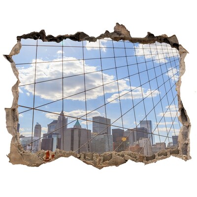 Fototapeta dziura na ścianę 3d Most Nowy Jork