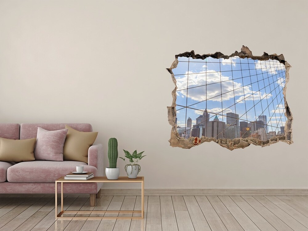 Fototapeta dziura na ścianę 3d Most Nowy Jork