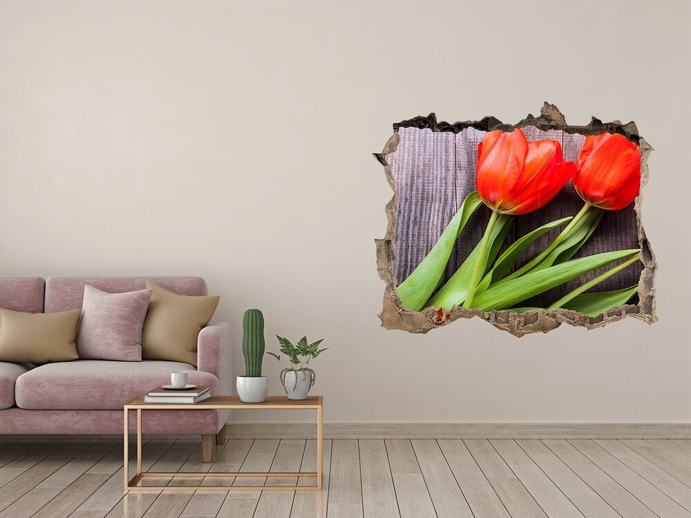 Samoprzylepna naklejka Czerwone tulipany