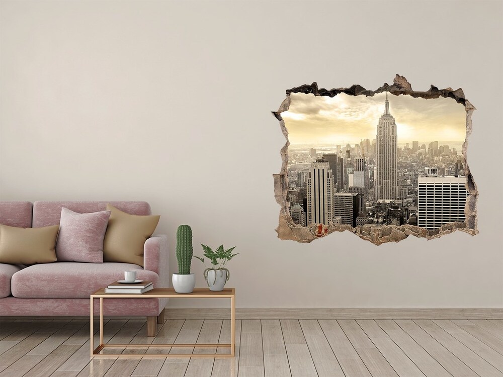 Fototapeta dziura na ścianę 3d Manhattan Nowy Jork