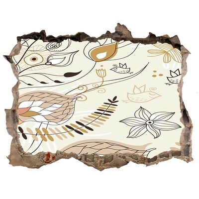 Naklejka 3D dziura samoprzylepna Ornamenty
