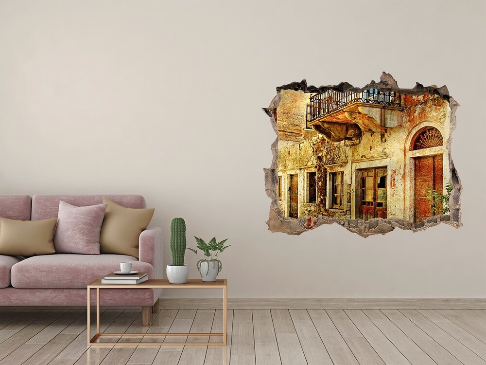 Fototapeta dziura na ścianę 3d Uliczki w Grecji