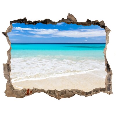 Dziura 3d w ścianie na ścianę Tropikalna plaża