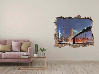 Fototapeta dziura na ścianę 3d Manhattan Nowy Jork