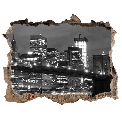 Fototapeta dziura na ścianę 3d Manhattan Nowy Jork