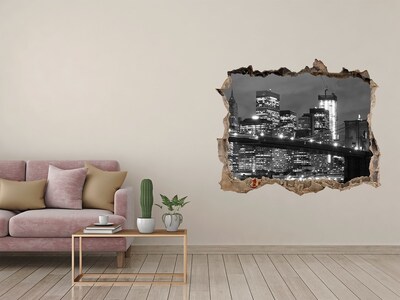 Fototapeta dziura na ścianę 3d Manhattan Nowy Jork