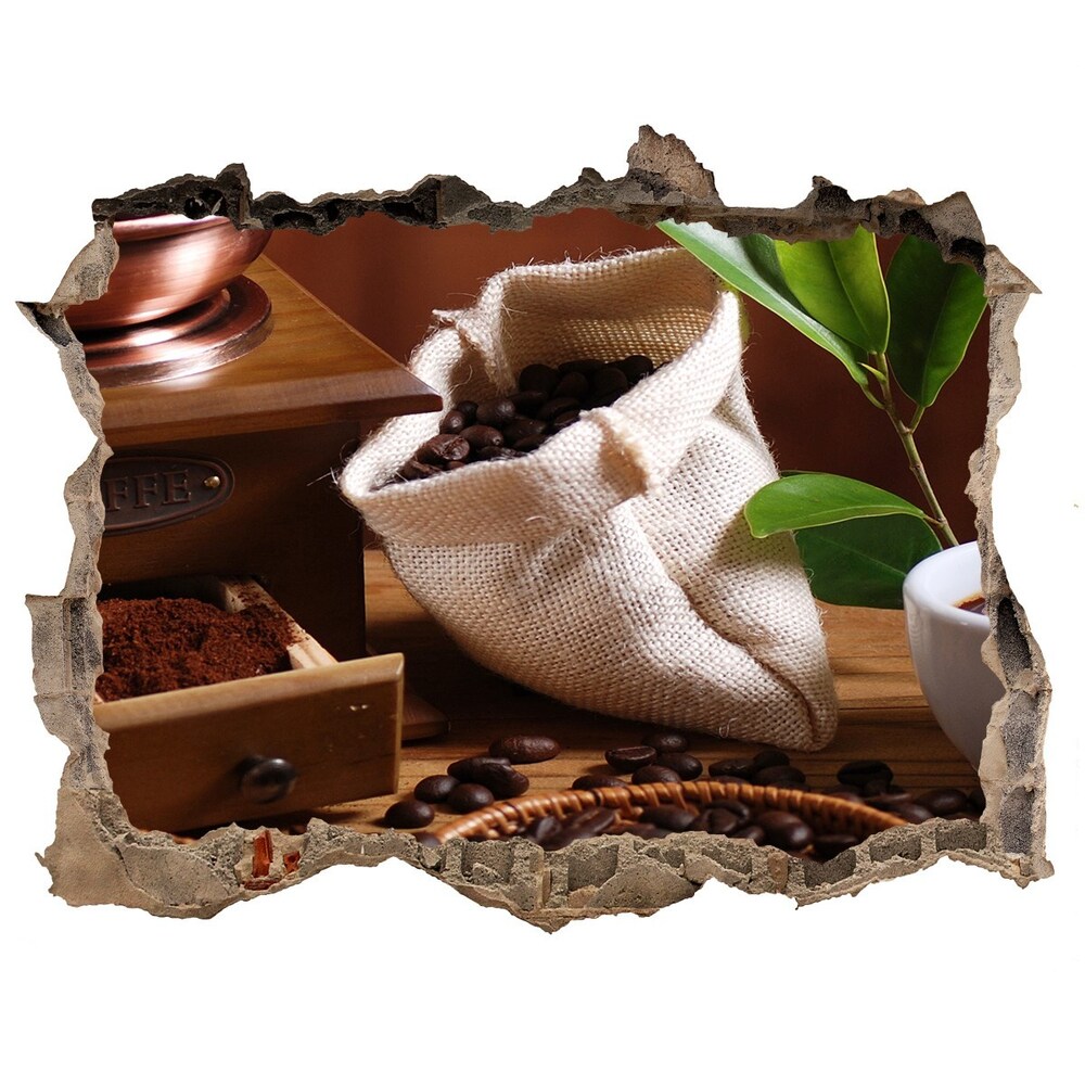 Naklejka 3D dziura na ścianę Filiżanka espresso