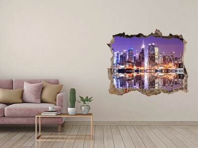 Fototapeta dziura na ścianę 3d Manhattan Nowy Jork
