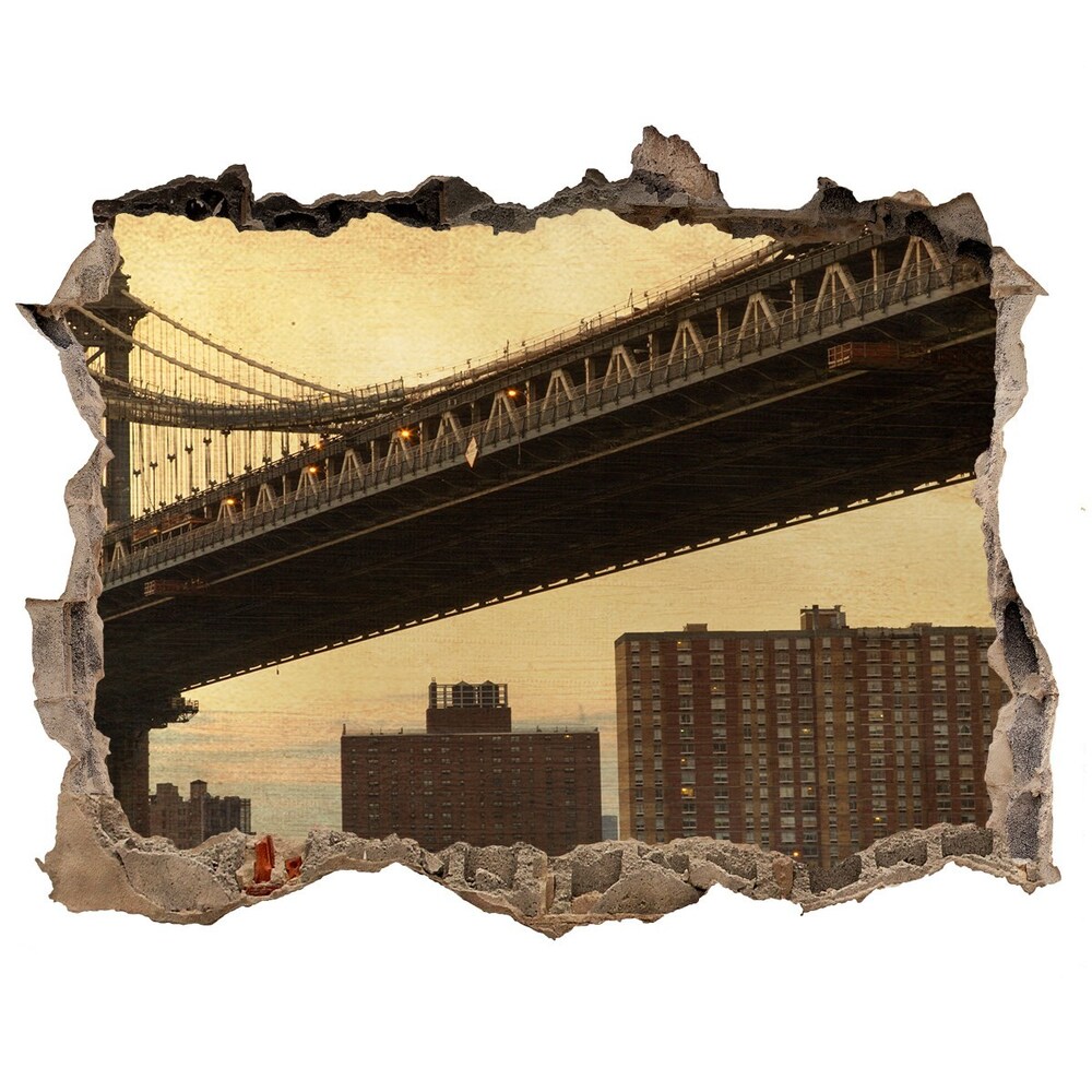 Fototapeta dziura na ścianę 3d Manhattan Nowy Jork
