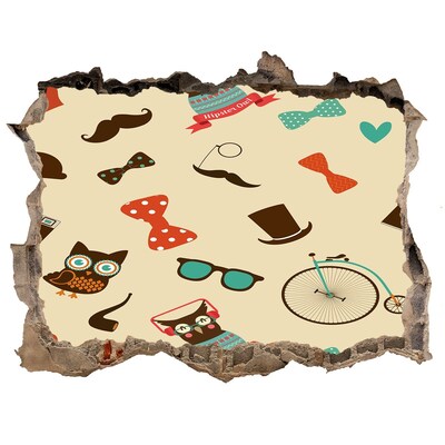 Samoprzylepna naklejka na ścianę Hipsterskie sowy