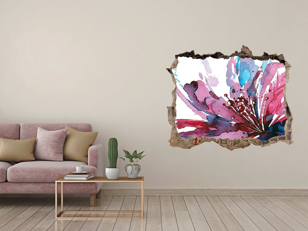 Dziura 3d fototapeta na ścianę Abstrakcyjny kwiat