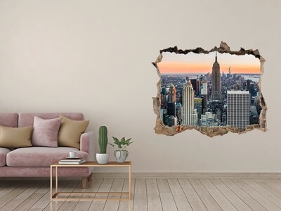 Fototapeta dziura na ścianę 3d Nowy Jork