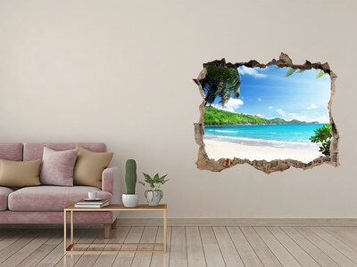 naklejka fototapeta 3D na ścianę Seszele plaża