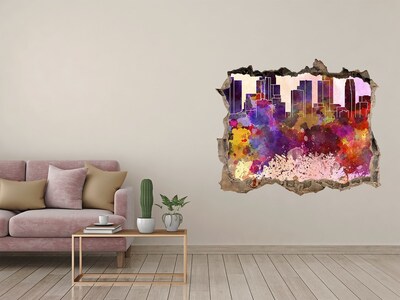 Fototapeta dziura na ścianę 3d Los Angeles kolory