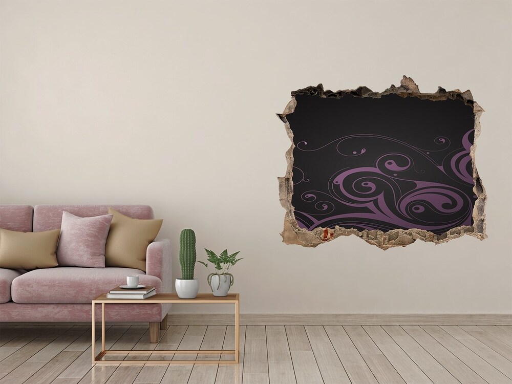 Dziura 3d fototapeta naklejka Ornamenty