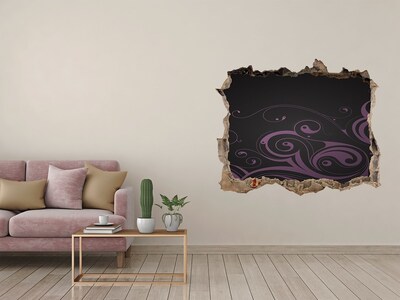Dziura 3d fototapeta naklejka Ornamenty