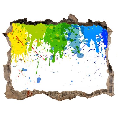 Dziura 3d fototapeta naklejka Tęczowe plamy