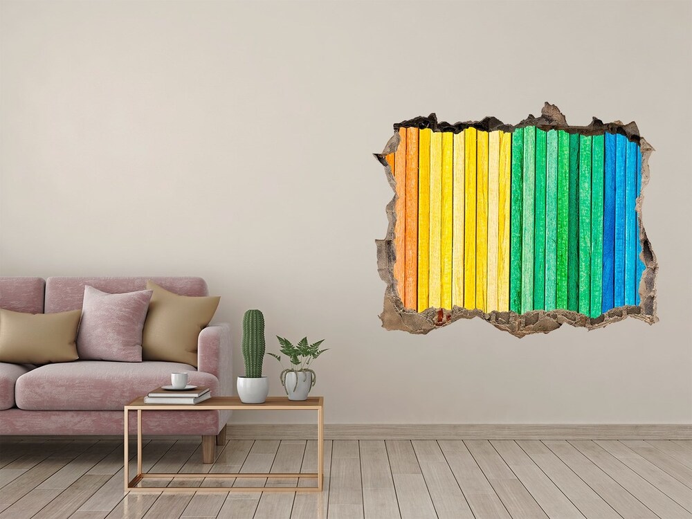 Dziura 3d fototapeta na ścianę Kolorowe paski