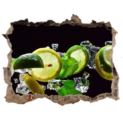 Naklejka 3D dziura okleina beton Mojito
