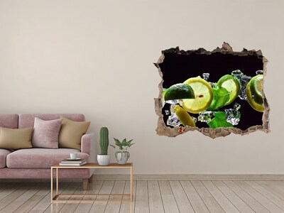 Naklejka 3D dziura okleina beton Mojito